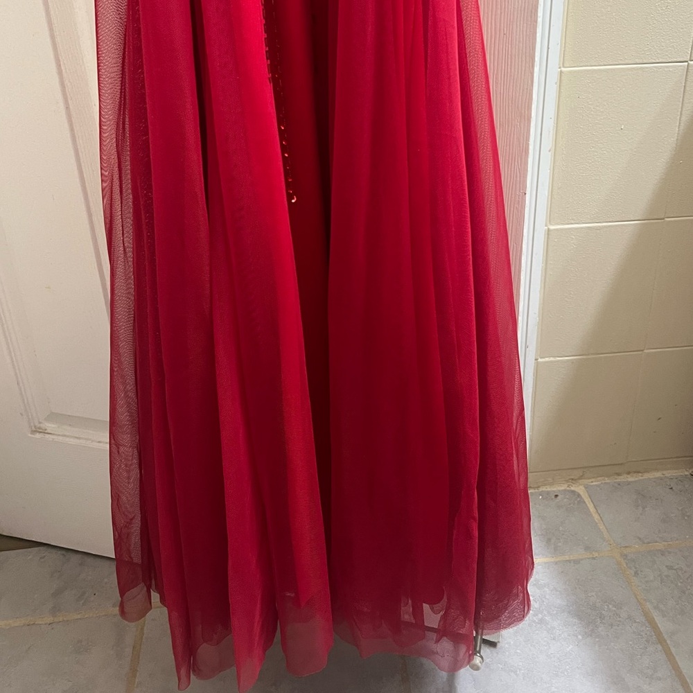 Red Rhinestone Gown - Picture 7 of 8